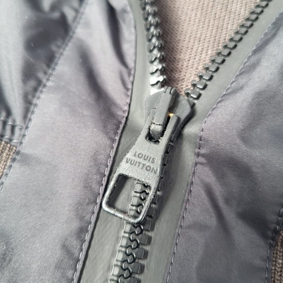 Louis Vuitton Black & Brown Wool Polyester Hooded Jacket - Picture 6 of 16